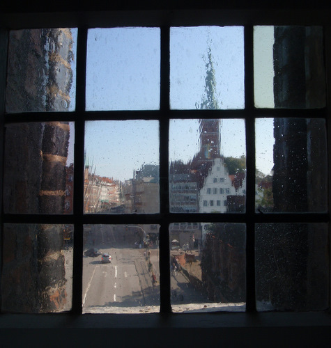A window view toward the inner city from the Turret of the City Gate.